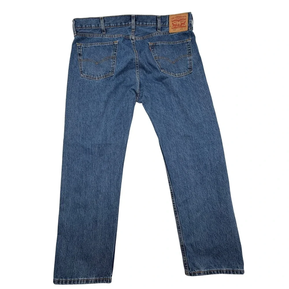 Levi's 505 Regular‎ Fit Straight Leg Jeans Mens 40x30 Medium Wash Blue Denim